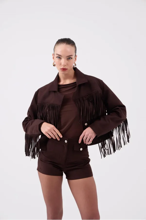 Valeri Suede Jacket Brown