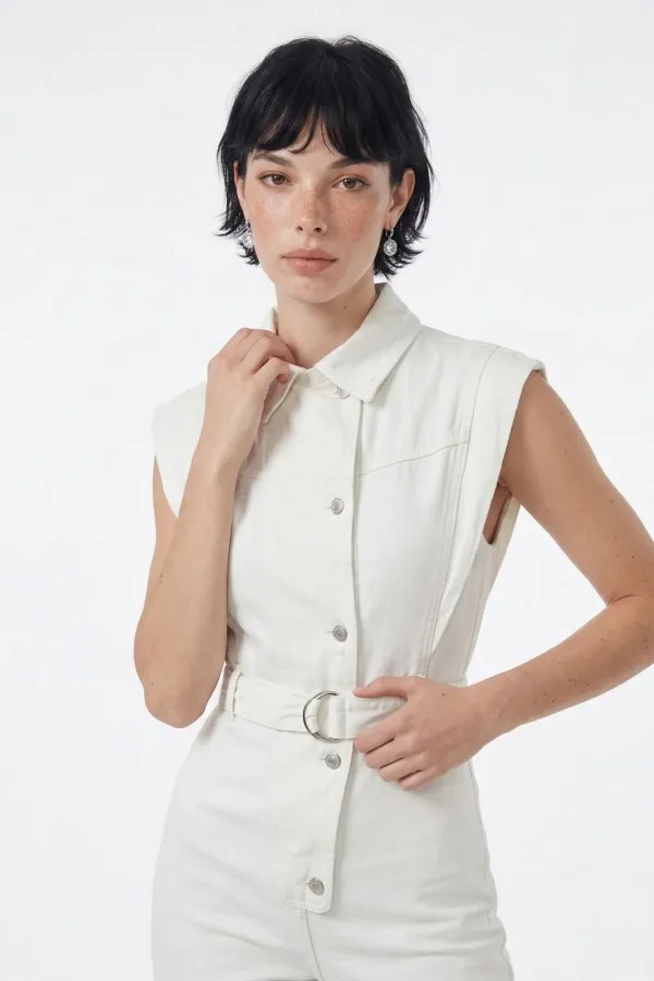 Perle Jumpsuit White