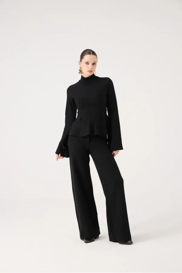 Madeline Knitwear Suit Black