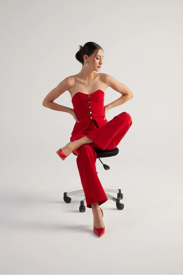 Nia Pantolon Kırmızı