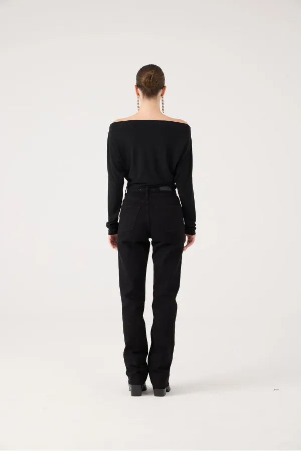 Sagrado Jean Pantolon Siyah