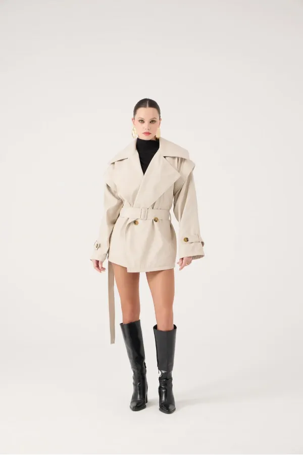 Manteau Sara Trench Coat Beige