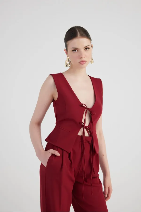 Gilet Frida bordeaux