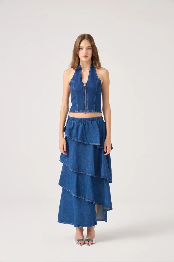 Kaela Jean Skirt Blue