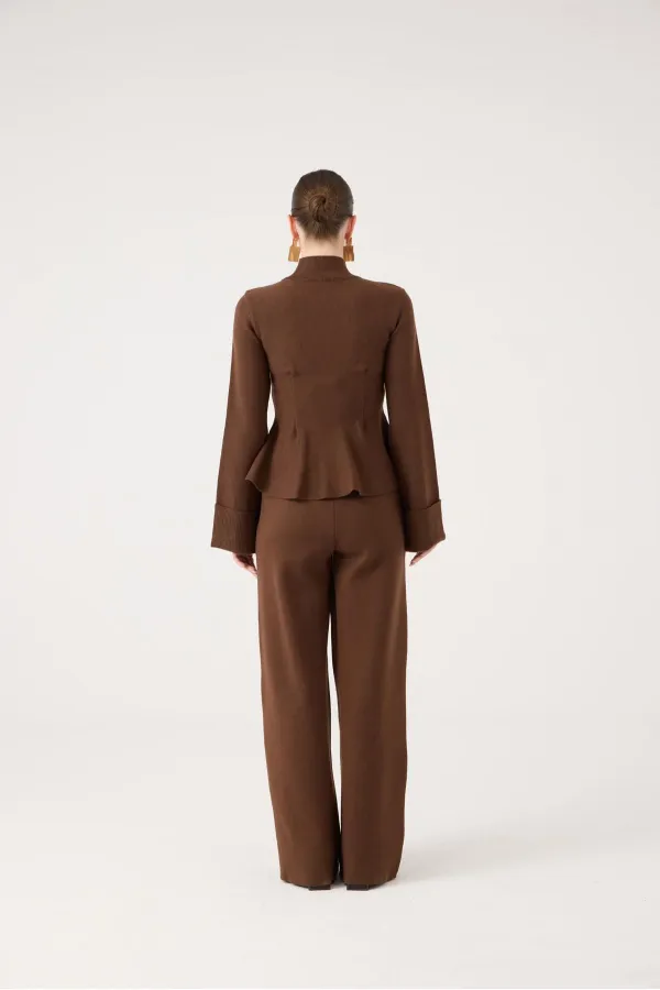 Madeline Knitwear Set Brown