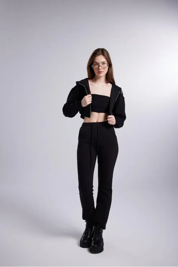 Women's Black Turtleneck Long Sleeve Lirola Sweater