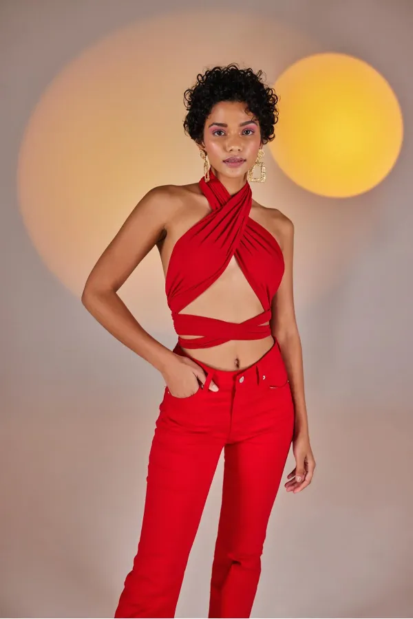 Wrap Top Kırmızı