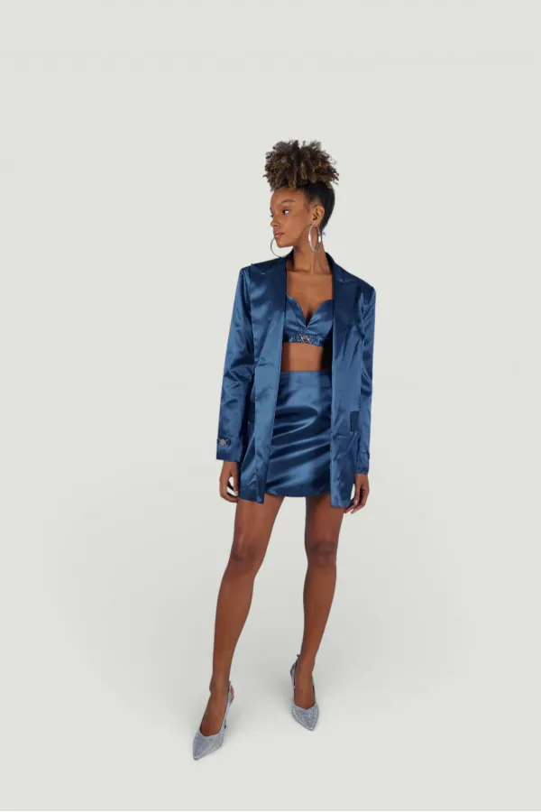 Veste blazer élégante bleu marine