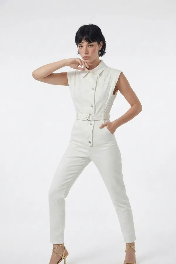 Perle Jumpsuit White