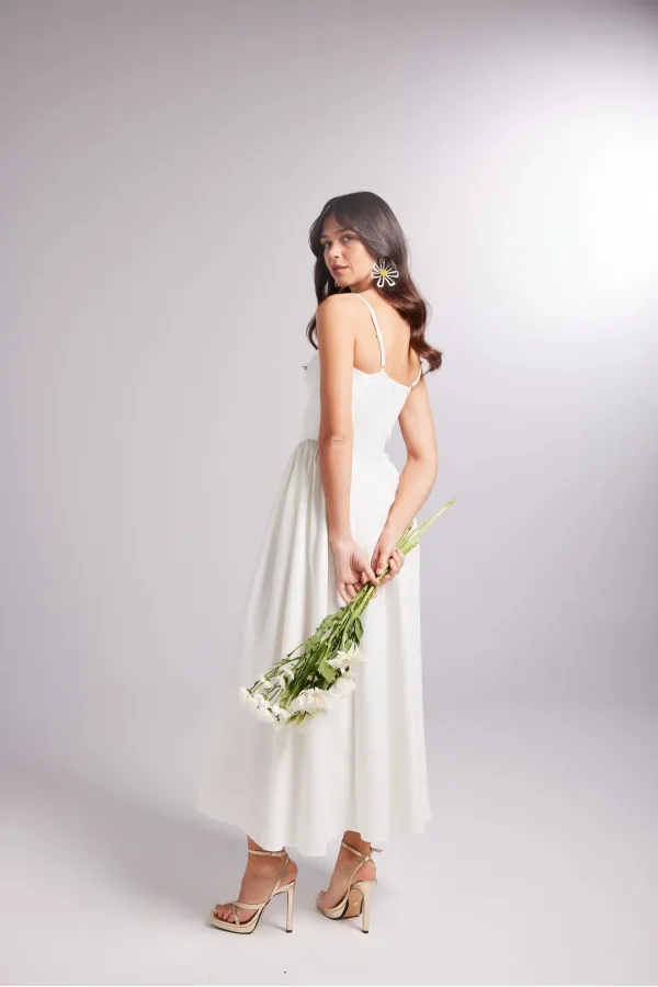 Robe blanche à pont