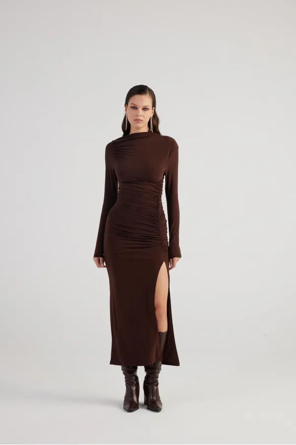 Yasmin Dress Brown