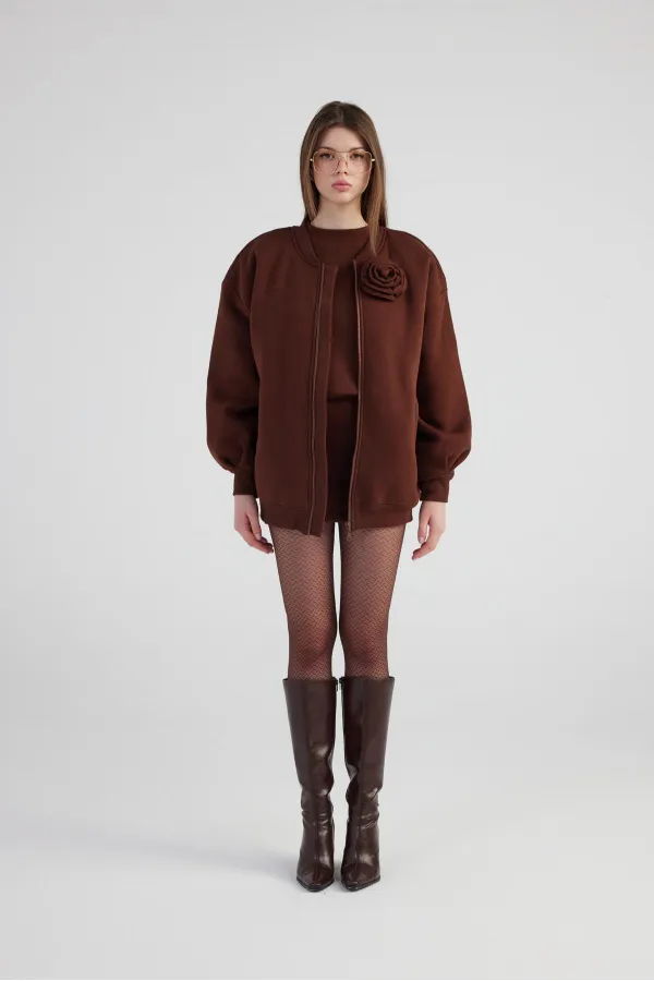 Alexa Bomber Jacket Brown
