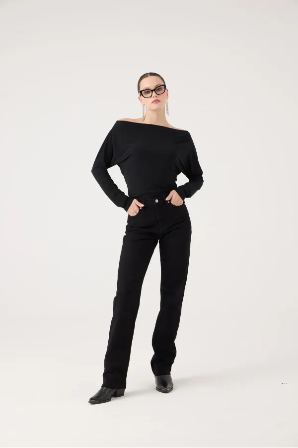 Sagrado Jean Pantolon Siyah