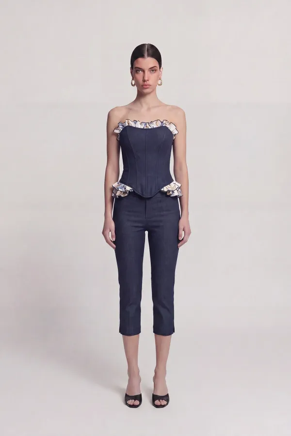 Venus Capri Pants in Navy Blue, Look Like Jeans Venus Capri Pants in Navy Blue, Look Like Jeans
