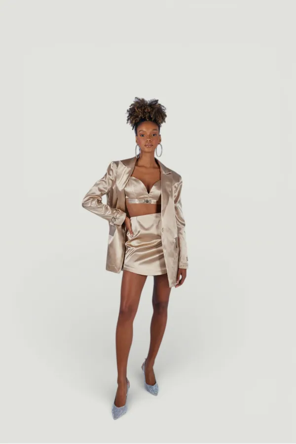 Jupe fantaisie beige