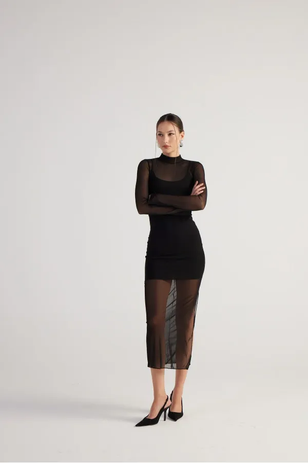 Kamille Elbise Siyah