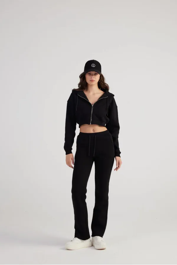 Pantalon de survêtement noir mélangé