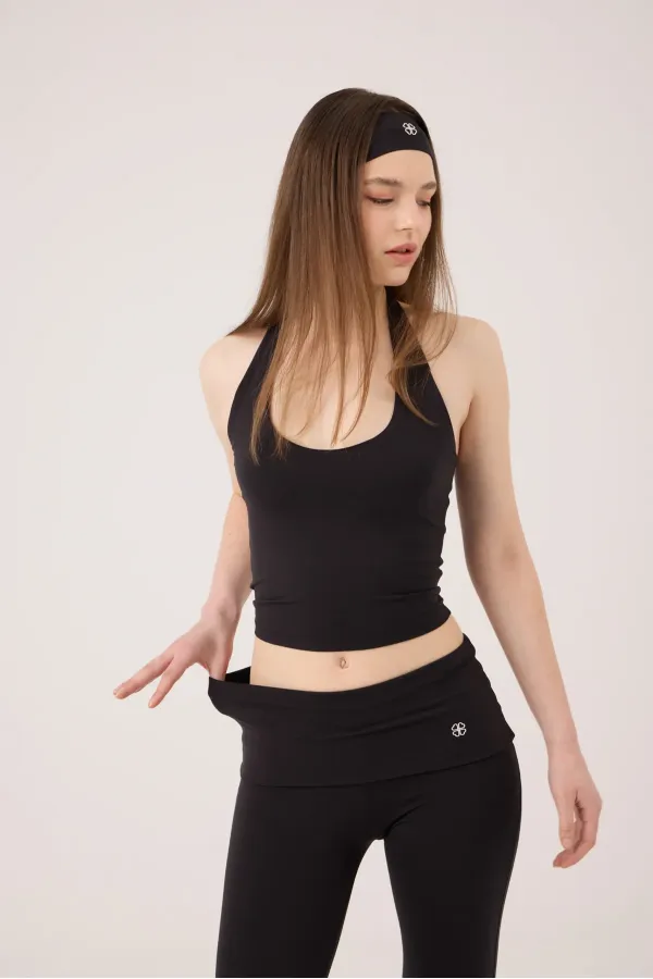 Ellen Halter Neck Bustier, Black