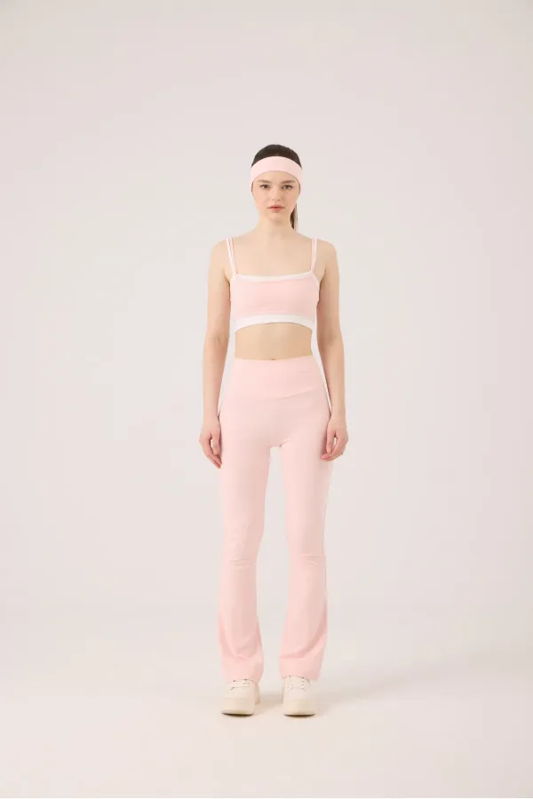 High Waist Flare Fabiola Leggings Pink