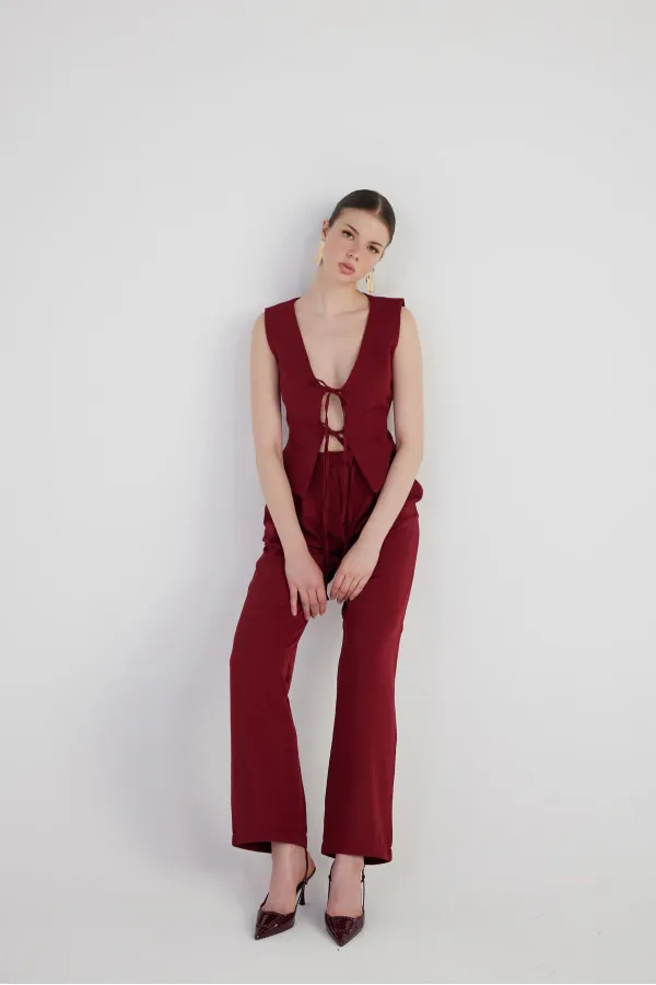 Gilet Frida bordeaux