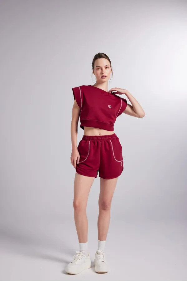 T-shirt Rhode rouge bordeaux