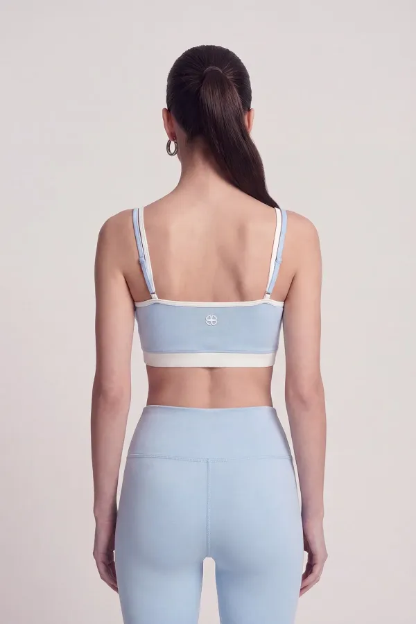 Fabiola Double-Layer Strappy Bustier, Blue Fabiola Double-Layer Strappy Bustier, Blue