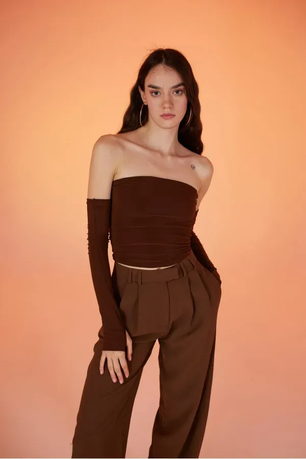 Smooth Blouse Brown
