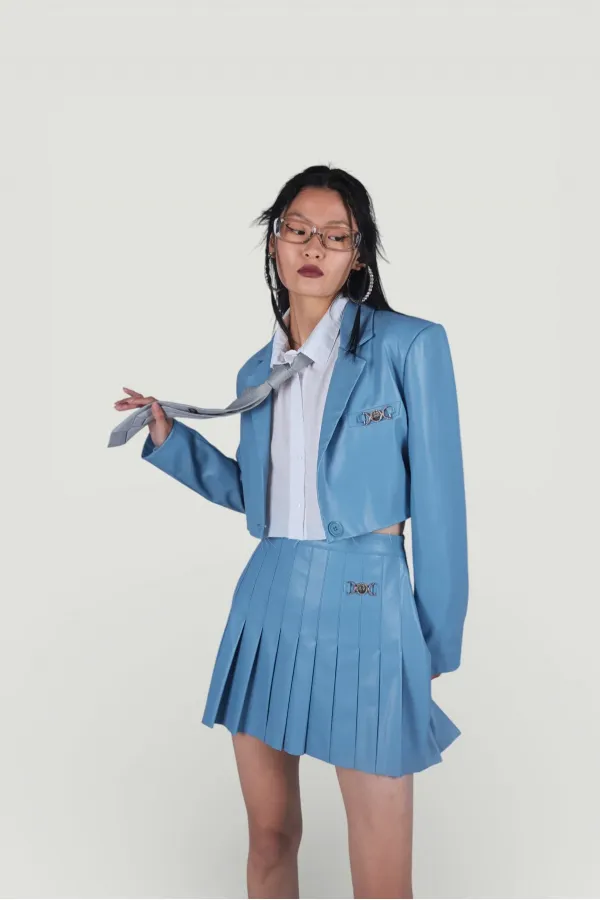 College Deri Etek Mavi