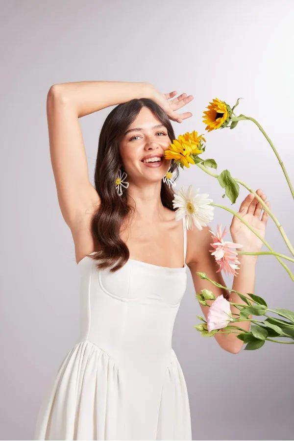 Robe blanche à pont