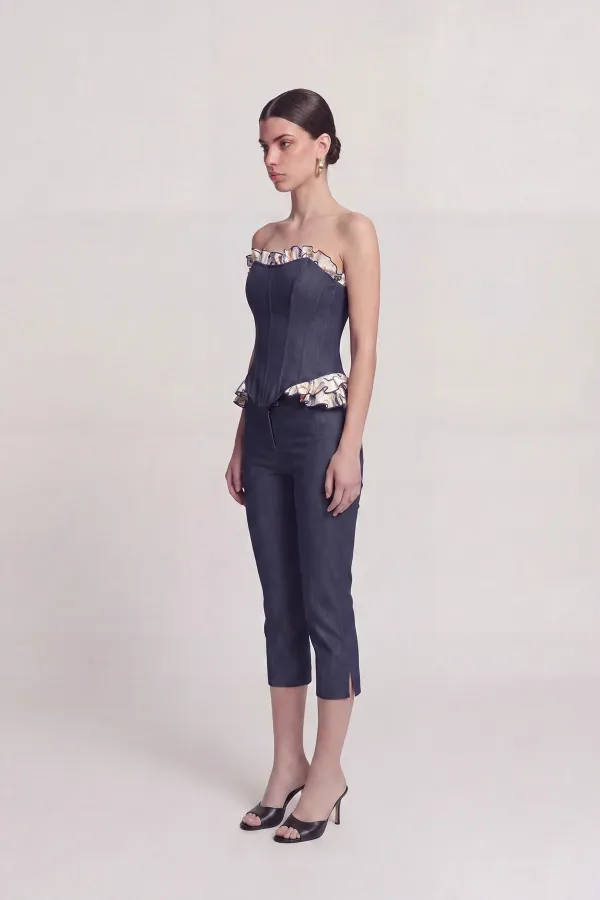 Venus Capri Pants in Navy Blue, Look Like Jeans Venus Capri Pants in Navy Blue, Look Like Jeans