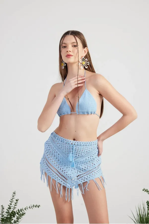 Chacha Knitwear Suit Blue