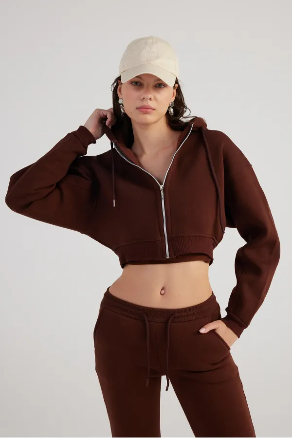 Mixed Sweatshirt Brown