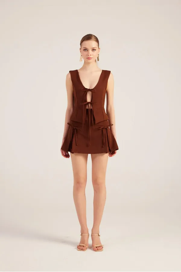 Elena Shorts Skirt Brown