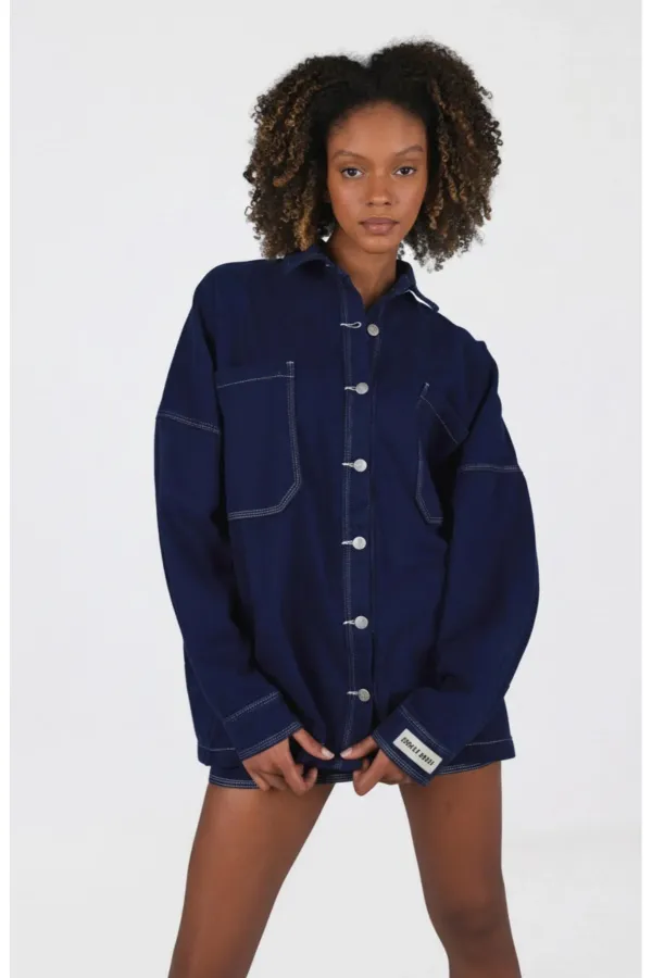 Sofie Gömlek Lacivert