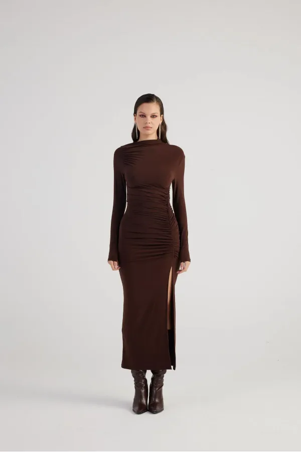 Yasmin Dress Brown