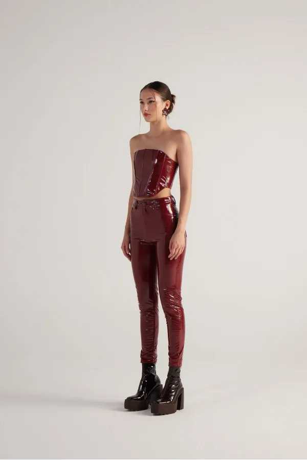 Pantalon Bria bordeaux
