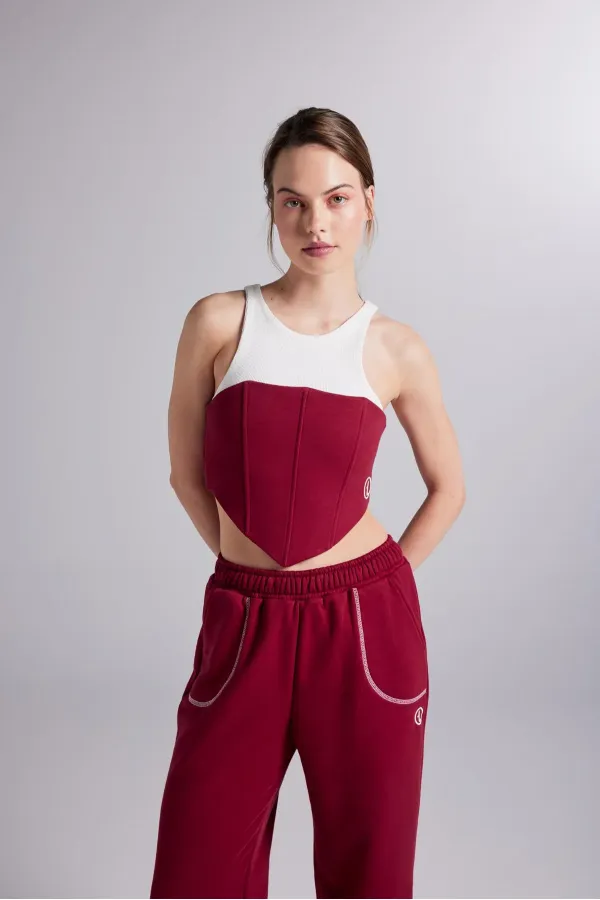 Bustier Rhode Rouge Bordeaux