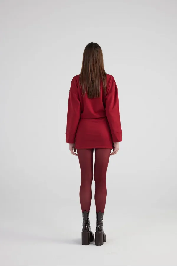 Claire Dress Burgundy