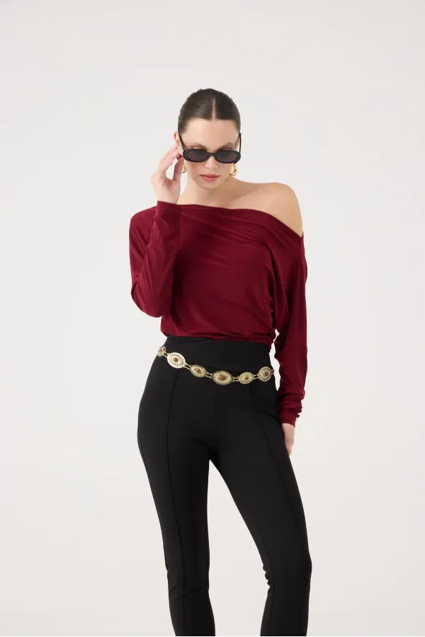Talia Blouse Burgundy