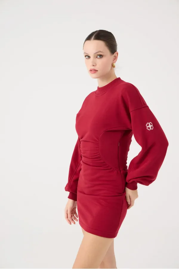 Nancy Dress Burgundy