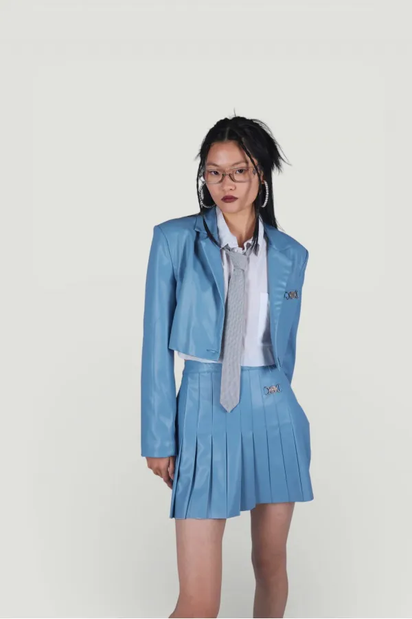 College Deri Etek Mavi