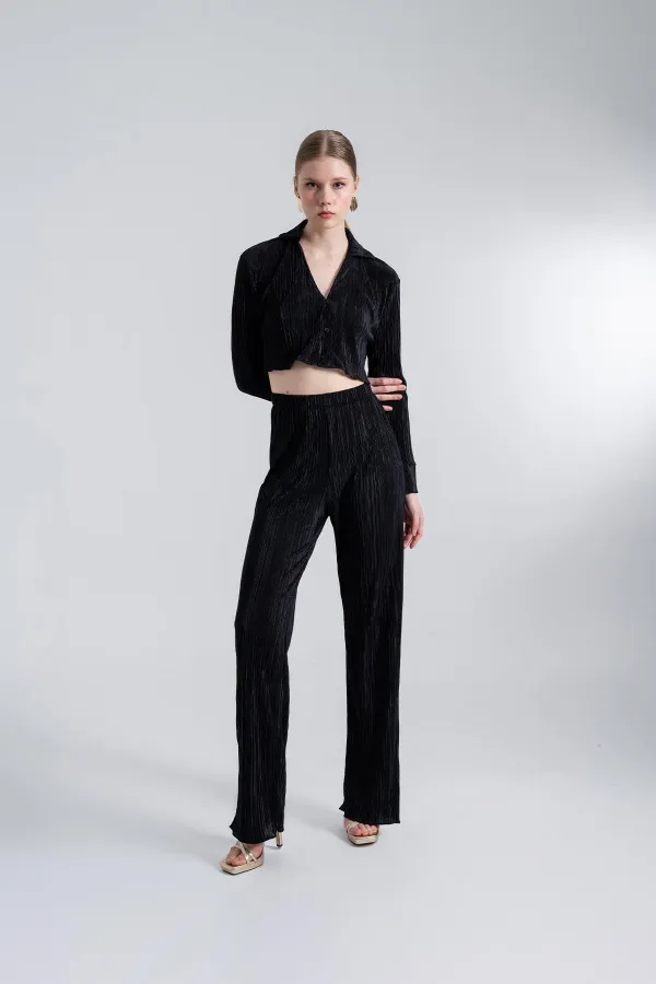 Comfy Crop Shirt Black