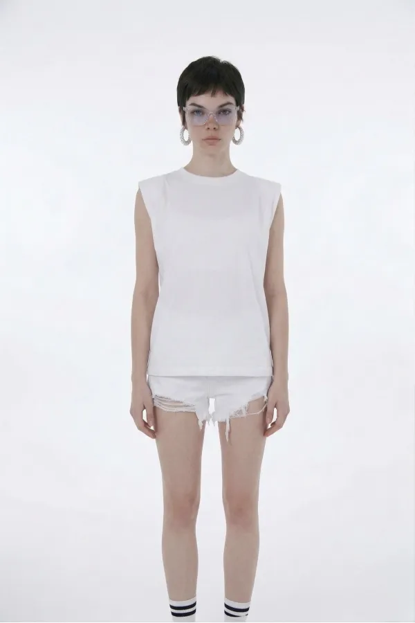 T-shirt militaire oversize blanc