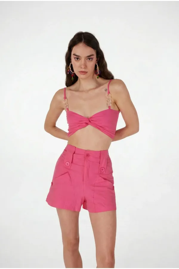 Rise Chain Blouse Pink