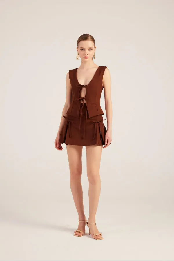 Elena Shorts Skirt Brown