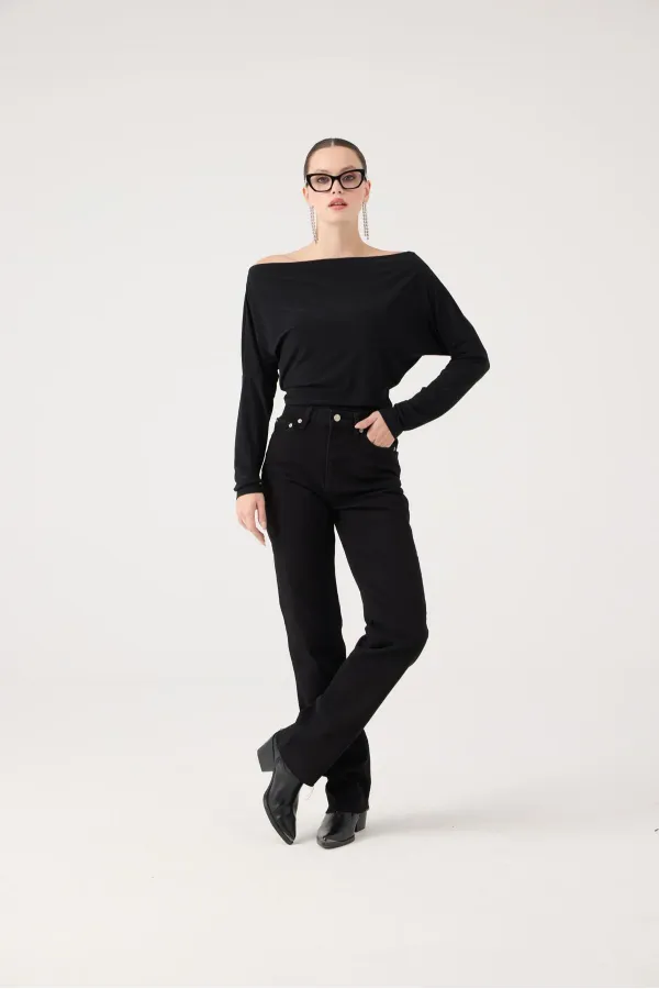 Sagrado Jean Pantolon Siyah