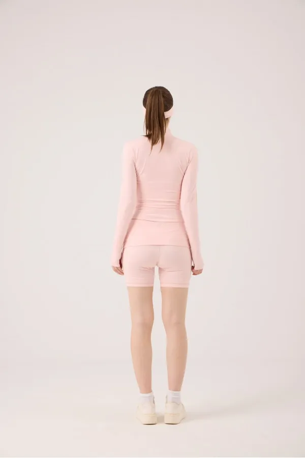 Beli Kıvrımlı Mini Kacie Şort Pembe