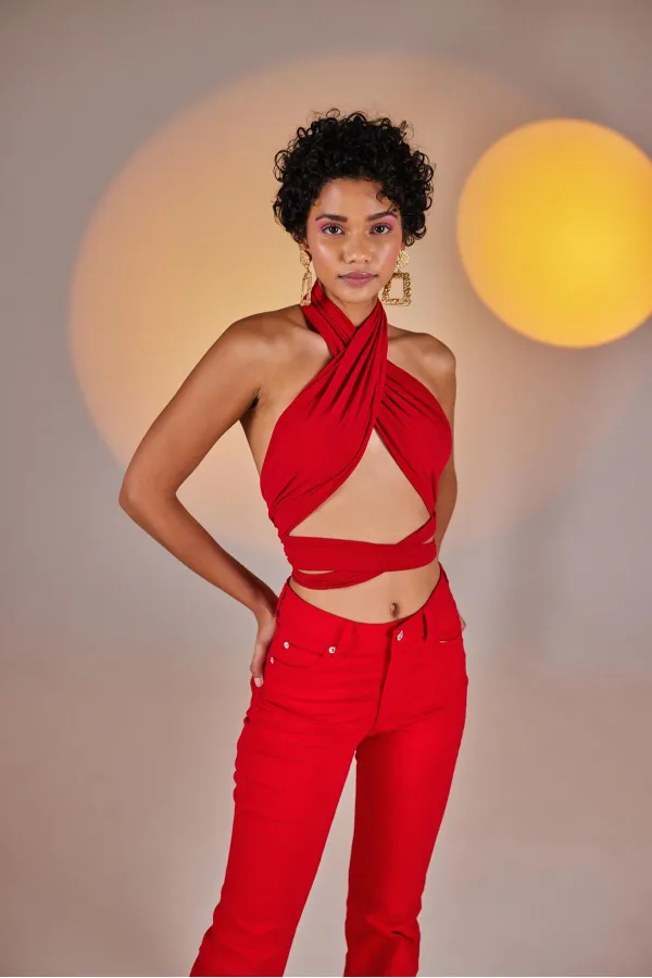 Wrap Top Kırmızı