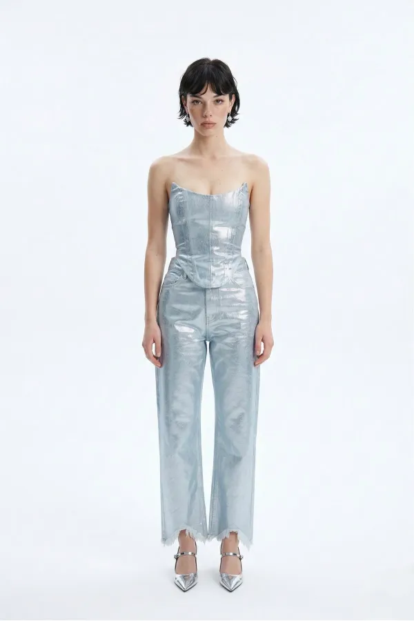 Jeans brillants bleus