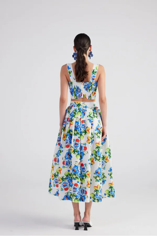 Jupe longue bleue Ravello